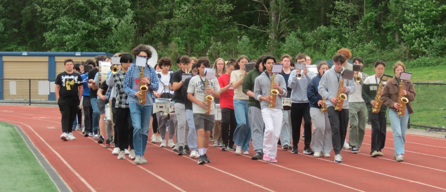 Marching Band Parade Practice